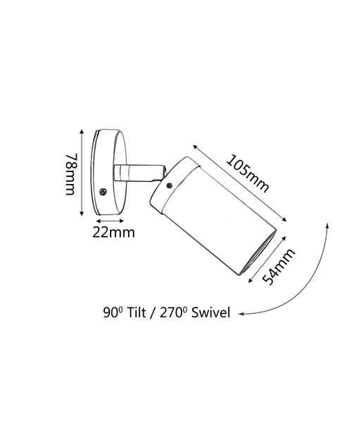 CLA GU10 Exterior Wall Pillar Spot Lights (Aged Copper) IP54