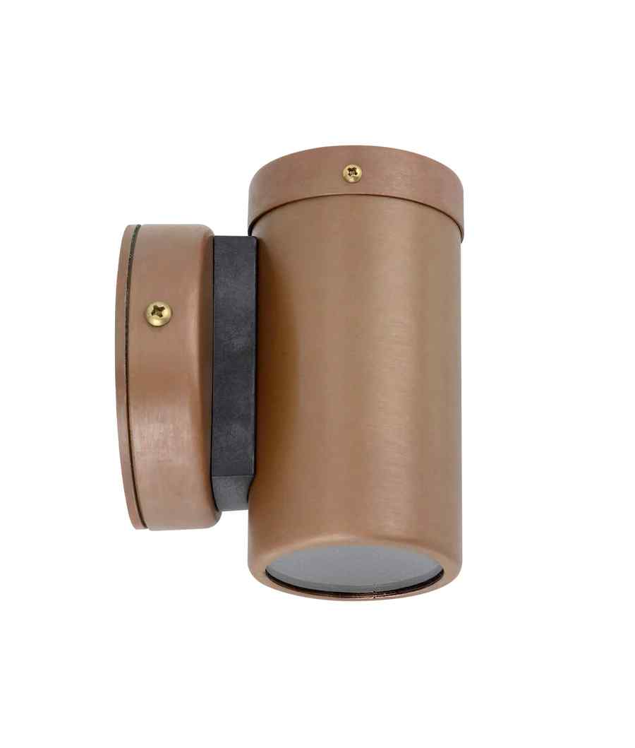 CLA GU10 Exterior Wall Pillar Spot Lights (Aged Copper) IP54 - Image 4