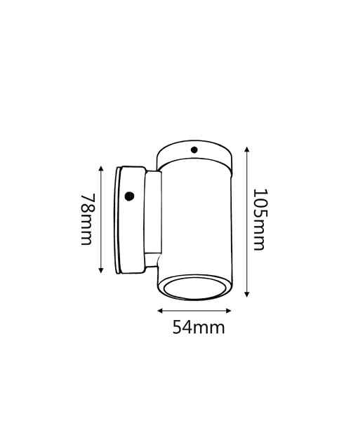 CLA GU10 Exterior Wall Pillar Spot Lights (Aged Copper) IP54 - Image 3