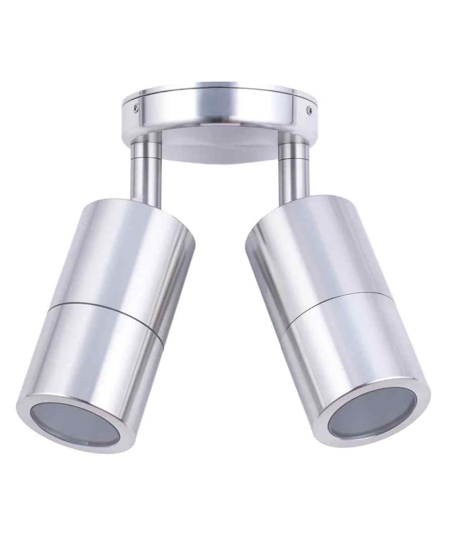 CLA GU10 Exterior Wall Pillar Spot Lights (Anodized Aluminium) IP65 - Image 6