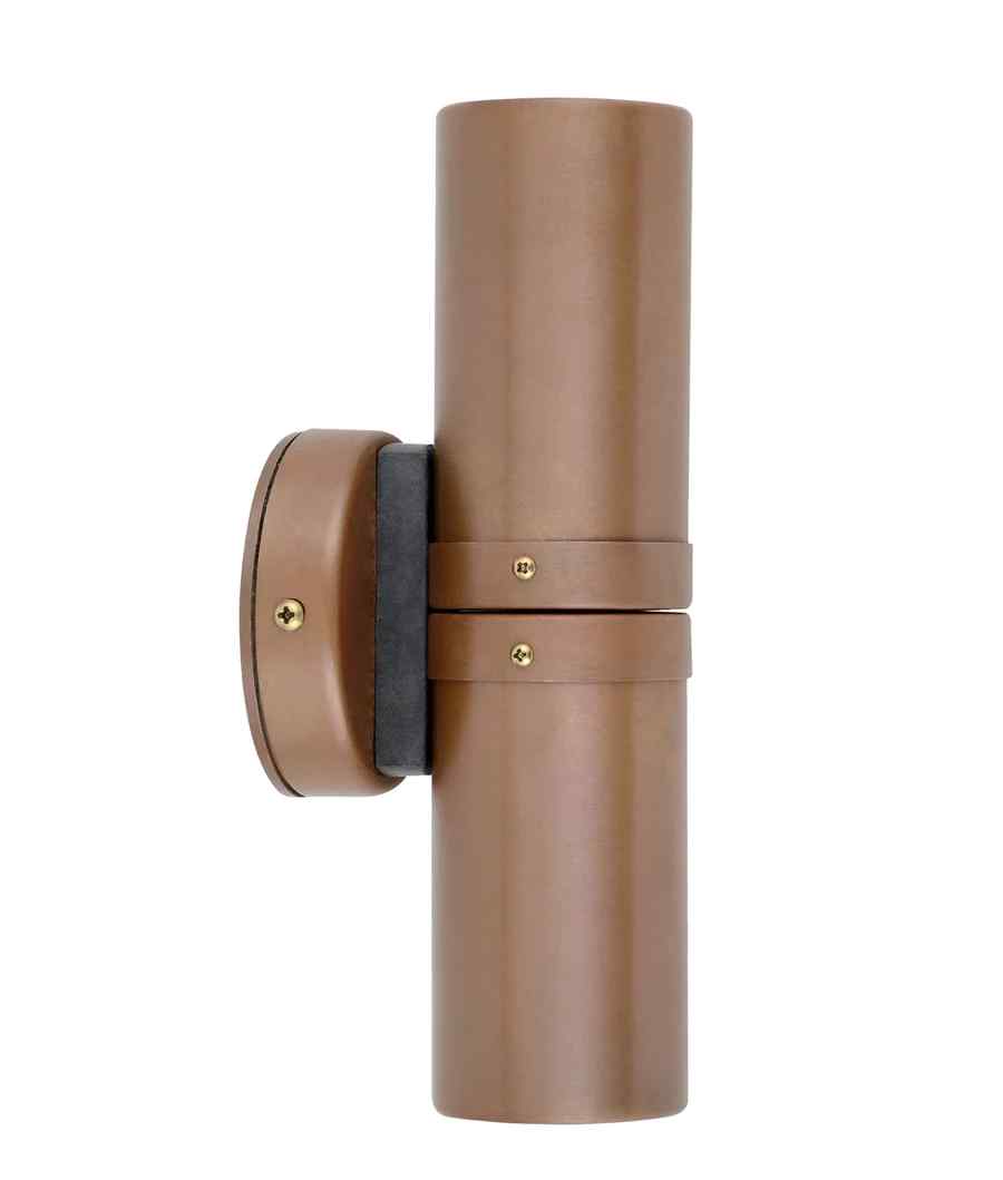 CLA GU10 Exterior Wall Pillar Spot Lights (Aged Copper) IP54 - Image 8