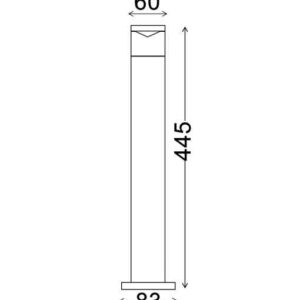 CLA PHARE: MR16 Surface Mounted Titanium Anti Glare Bollard Light IP54