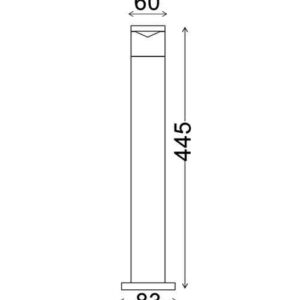 CLA PHARE: GU10 Surface Mounted Black Anti Glare Bollard Light IP54