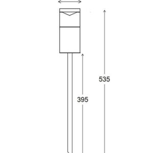 CLA PHARE: Exterior Titanium Garden Spike Lights IP65