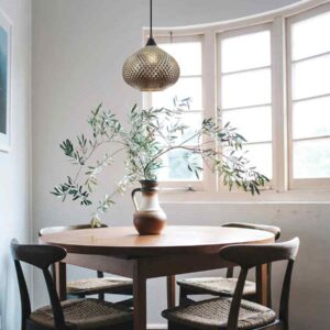 CLA RICTUS: Bohemian Glass With Quadrilateral Segment Wine Glass Shape Pendant Lights