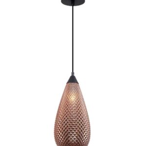 CLA RICTUS: Bohemian Glass with Quadrilateral Segments Tear Drop Shape Pendant Lights