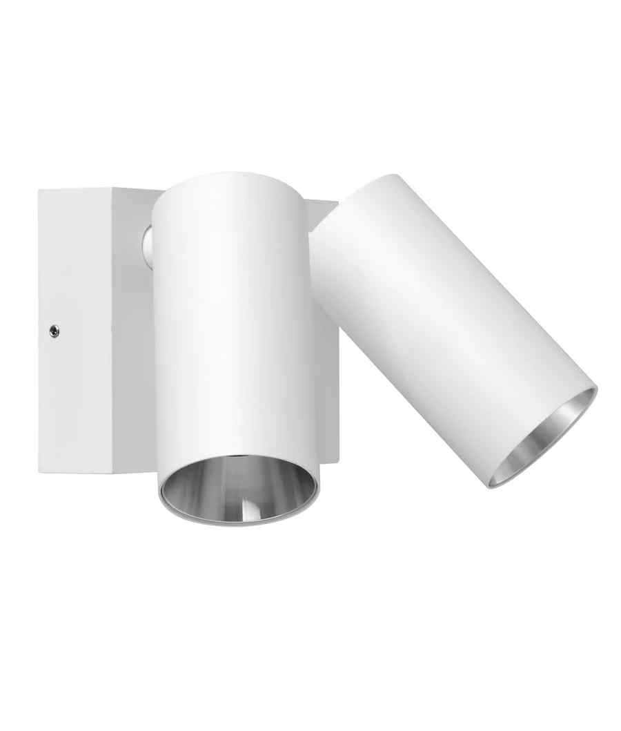 CLA SEC: Surface Mounted LED Tri-CCT Double Adjustable Wall/Pillar Light (Matte White) IP65