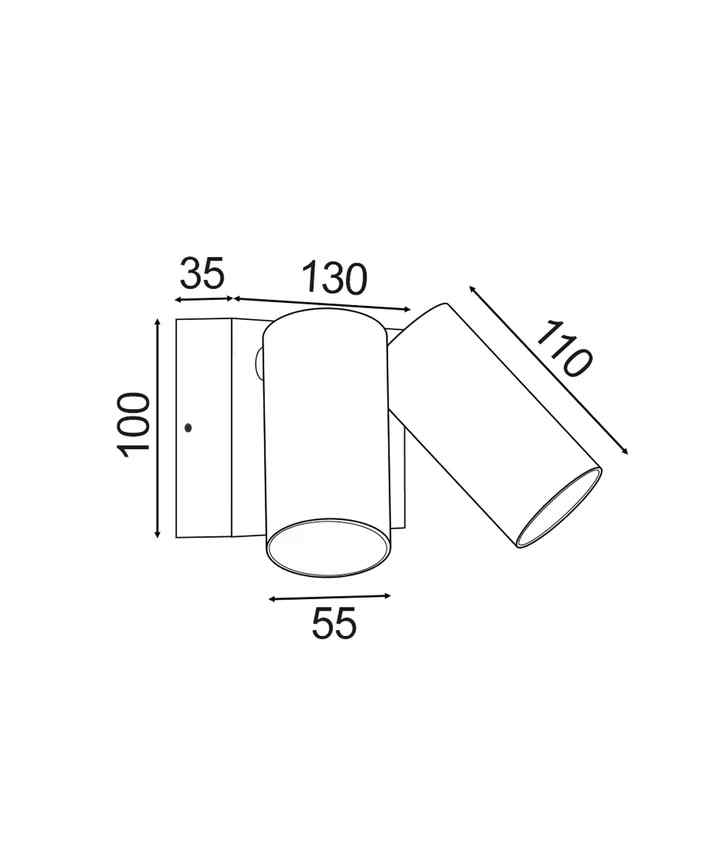 CLA SEC: Surface Mounted LED Tri-CCT Double Adjustable Wall/Pillar Light (Matte White) IP65 - Image 3