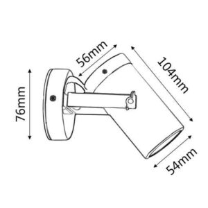 CLA GU10 Exterior Adjustable Head Aged Copper Wall Pillar Spot light IP54