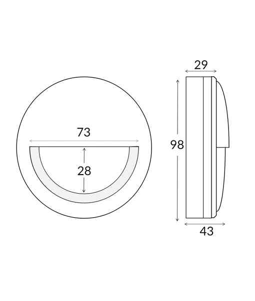 CLA STE: Exterior LED Surface Mounted Eyelid Step Lights IP65 - Image 4