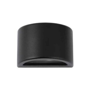 CLA STE: Exterior 12V Matte Black Curved Surface Mounted Step / Wall Lights IP65