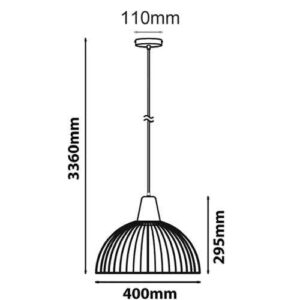 CLA STRAND: Iron and Wood Dome Cage Pendant Lights