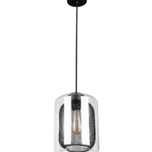 CLA TONO: Mesh Internal & Clear Glass Oblong Pendant Lights