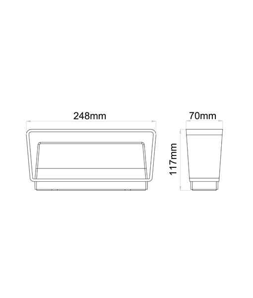 CLA TOPA: LED Exterior Surface Mounted Rectangular Up/Down Wall Lights IP65