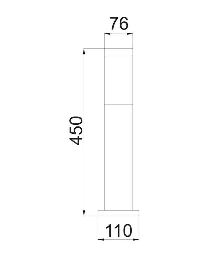 CLA TORRE: E27 Surface Mounted Black Bollard Lights IP44 - Image 2