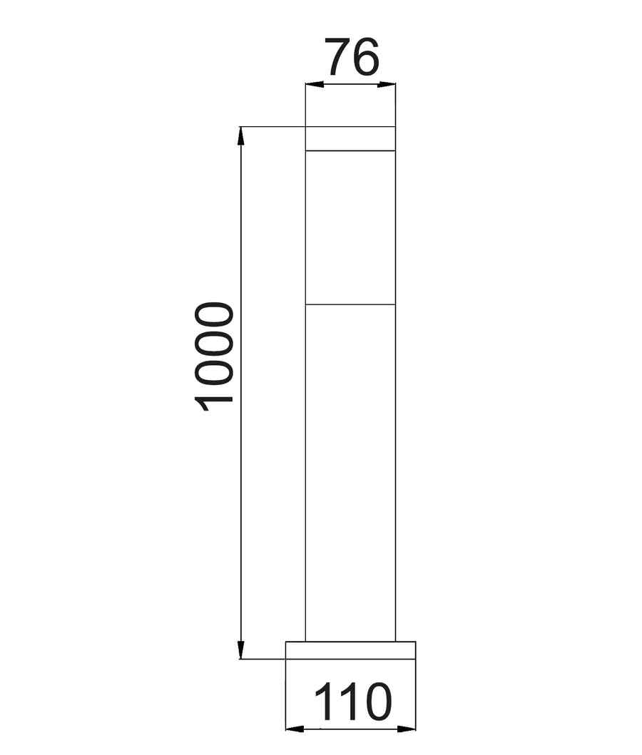 CLA TORRE: E27 Surface Mounted Black Bollard Lights IP44 - Image 4