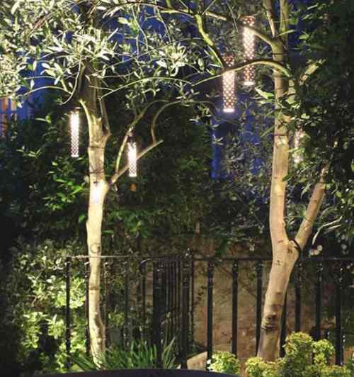 CLA TREEC: Exterior 12V MR11 Solid Copper Tree Pendant Light IP23