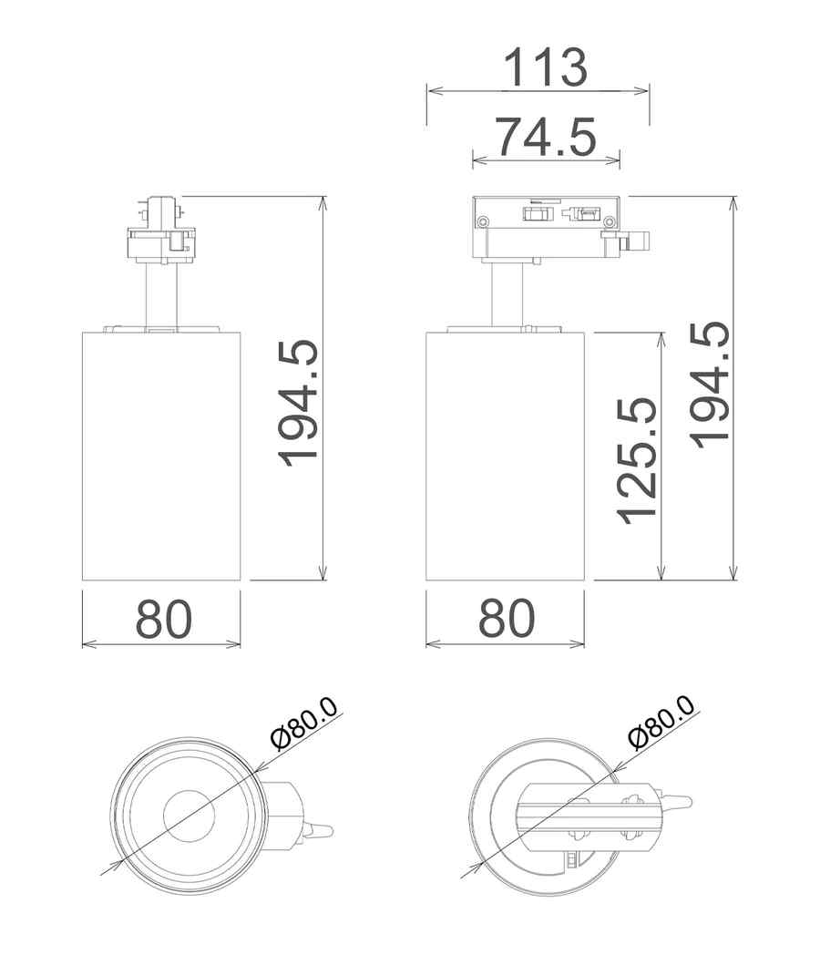 CLA 3 Wire 1 Circuit LED Tri-CCT Dimmable Adjustable Track Heads - Image 4