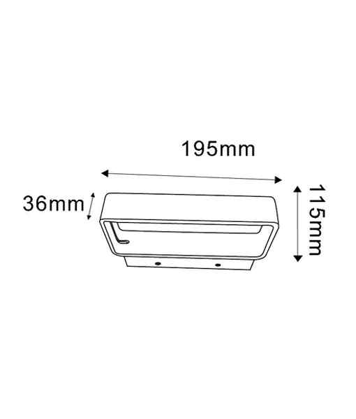 CLA VENICE: City Series LED Interior Matte White Rectangular Up/Down Wall Light - Image 4