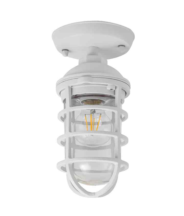 CLA VILLAKU: Exterior Cylinder Aluminium & Glass with Cage Ceiling / Wall Lights IP44 - Image 4