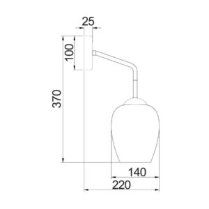 CLA VINUM: Interior Wine Glass Shape with Colour Fading Effect Wall Lights