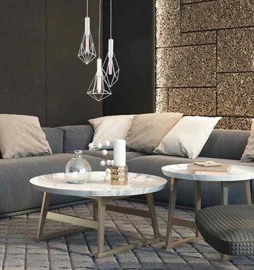 CLA BLACKBAND & WHITEBAND Pendant Light 3x Bird Cage With Round Base - Image 3