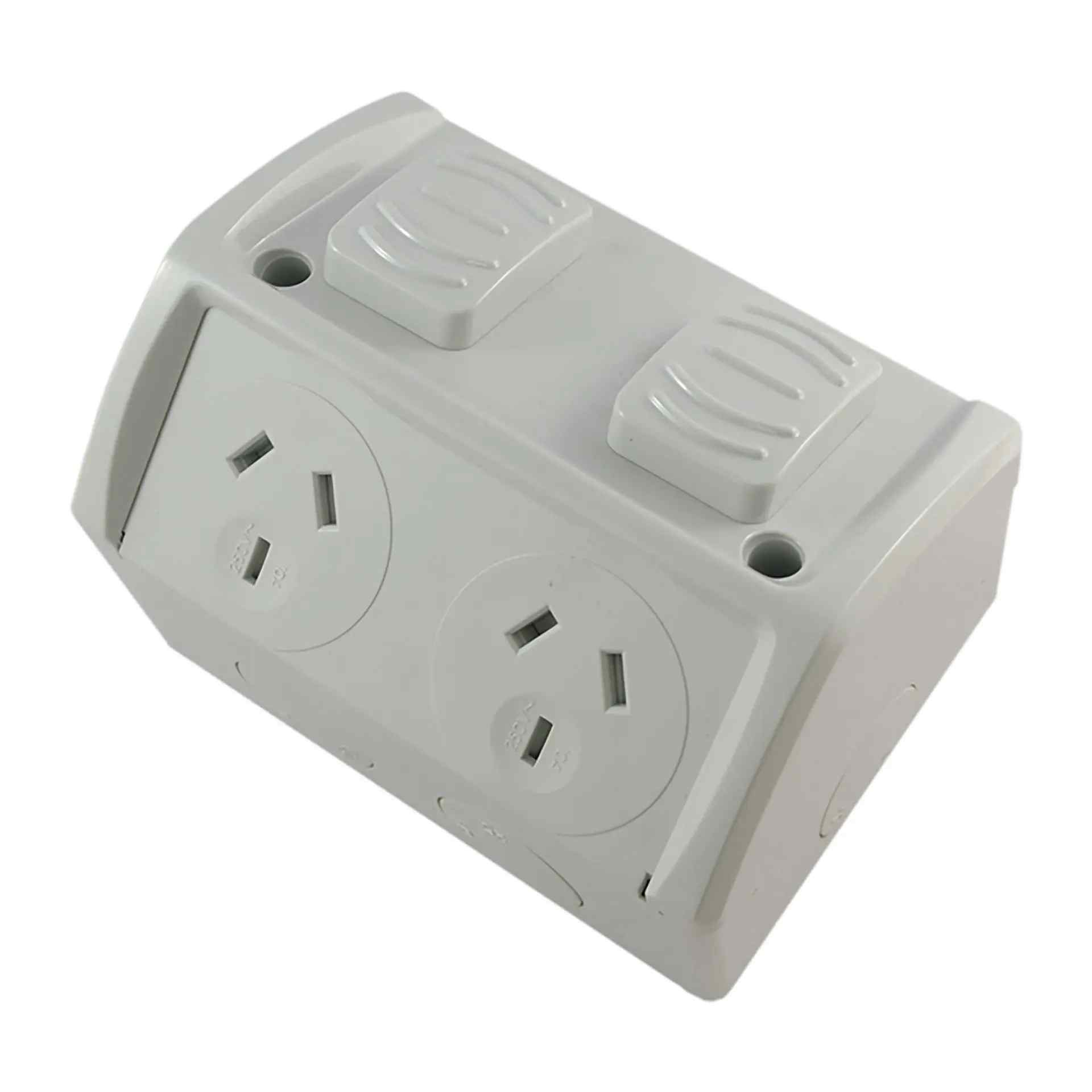 CGS Weatherproof GPO DOUBLE 10A + EXTRA SWITCH WPOD10XNC