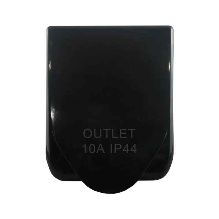 CGS Caravan Outlet Female – 3 Pin 250V AC 10A BLACK CIF310B