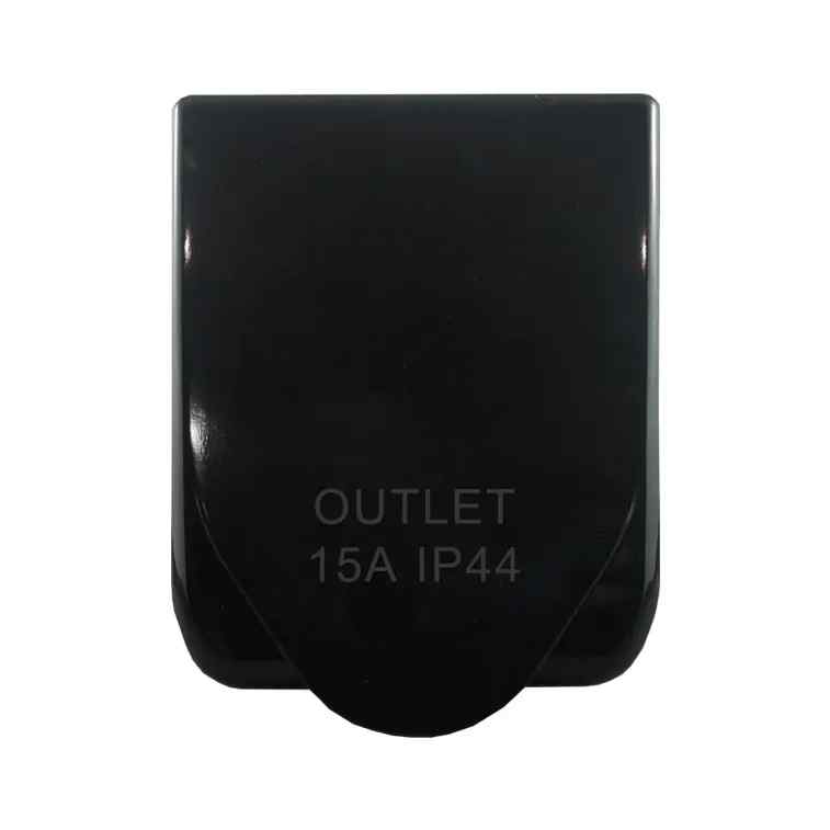 CGS Caravan Outlet Female – 3 Pin 250V AC 15A BLACK CIF315B