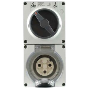 CGS Combination Switched Socket Outlet 3 Pin 20A IP66 CS320R