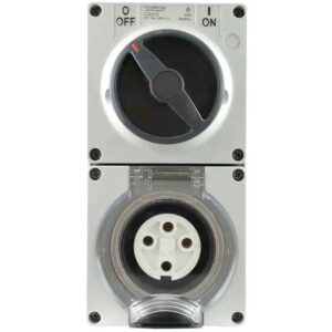 CGS Combination Switched Socket Outlet 4 Pin 10A 500V AC IP66 CS410