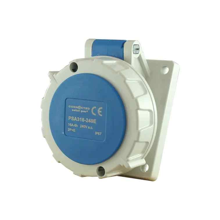 CGS IP67 Panel Socket Angle 3 Pin – 240V 32A PSA332-240E - Image 2