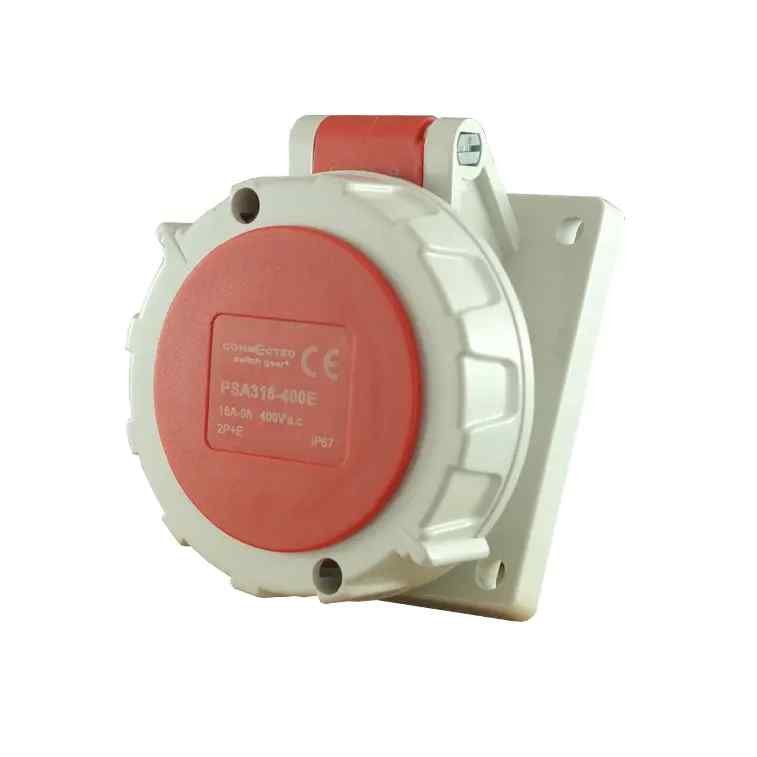 CGS IP67 Panel Socket Angle 3 Pin – 400V 32A PSA332-400E