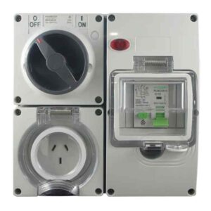 CGS IP66 RCD Protected Combination Switched Outlet 3 Pin – 250V 10A RPCS310