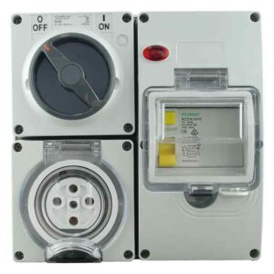 CGS IP66 RCD Protected Combination Switched Outlet 5 Pin – 500V 10A RPCS510
