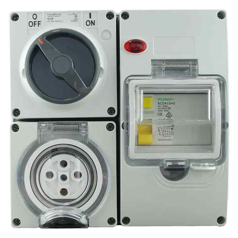 CGS IP66 RCD Protected Combination Switched Outlet 5 Pin – 500V 10A RPCS510