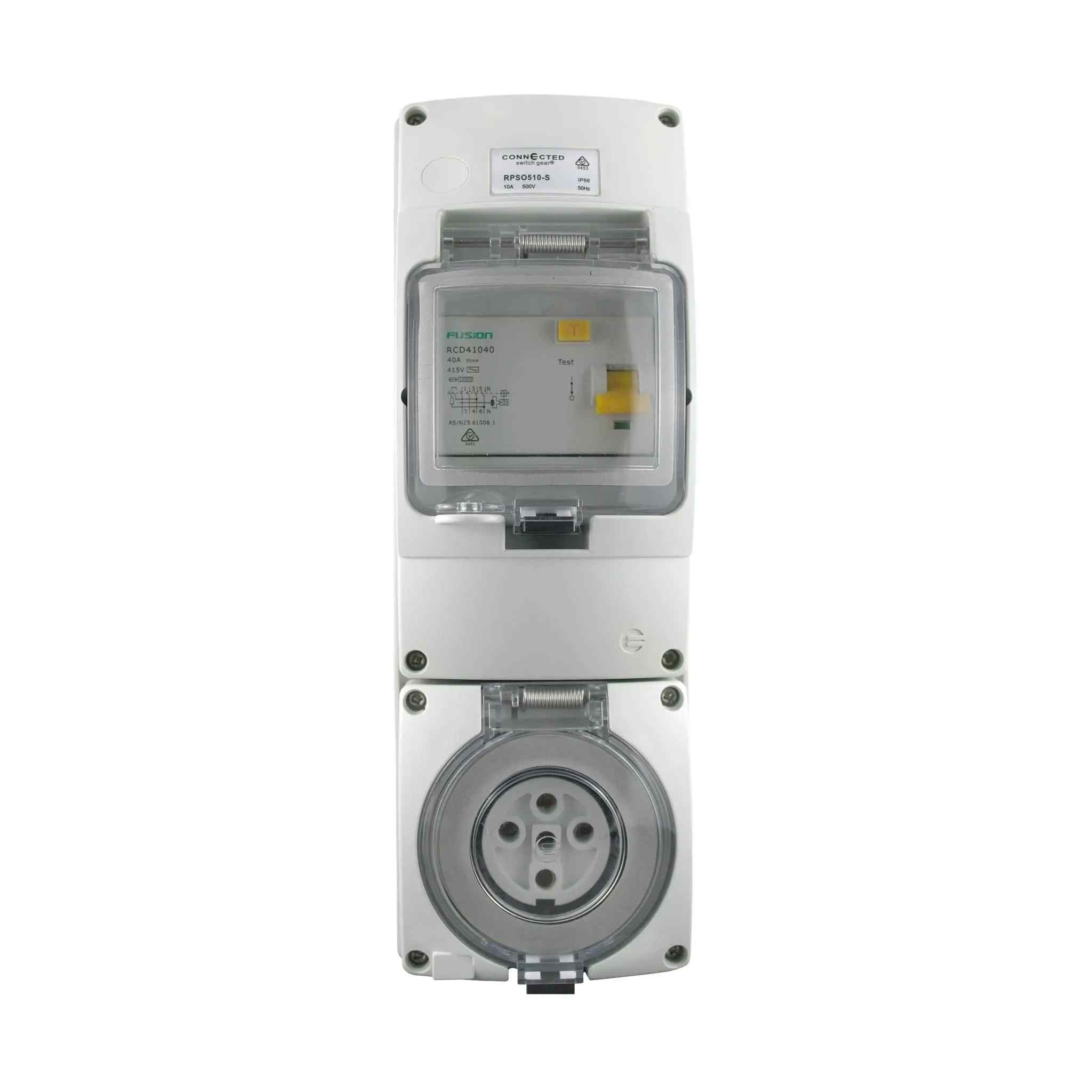 CGS RCD Protected Socket Outlet 5 Pin 10A 500V IP66 RPSO510-S