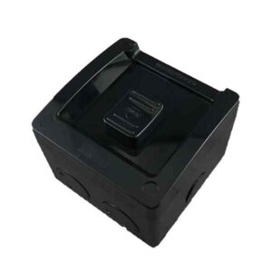 CGS Single Weatherproof Surface Switch 1 Gang – BLACK WS151NB