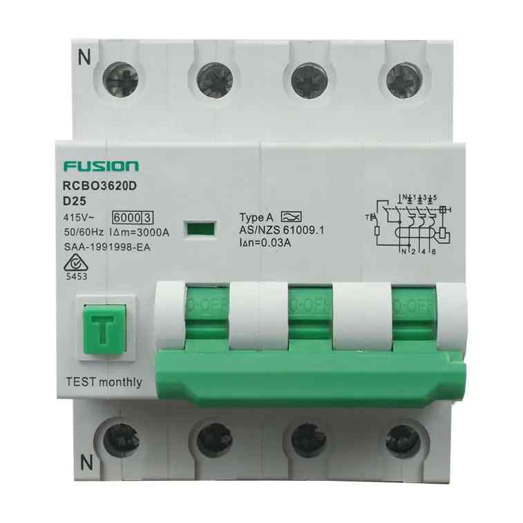 CSG RCBO 3P+N 6kA 415V 20A D Curve - Image 2