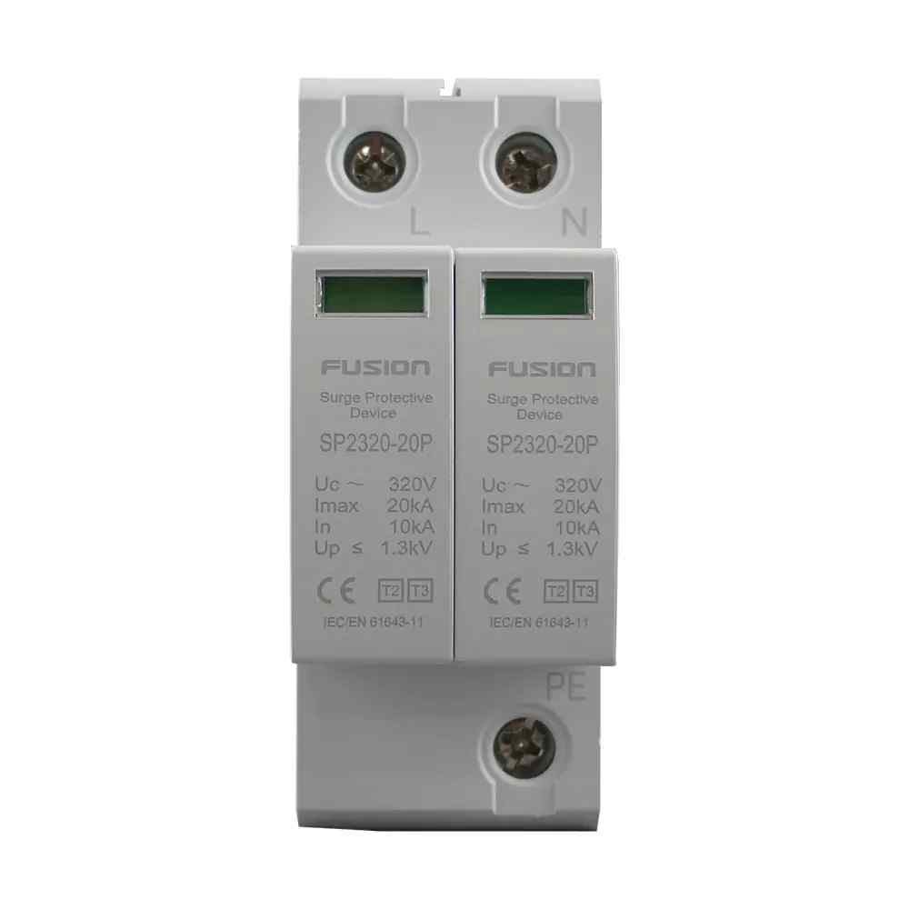 CSG Surge Arrestor Type 2+3, 2 Pole 320V 20kA L-N-PE