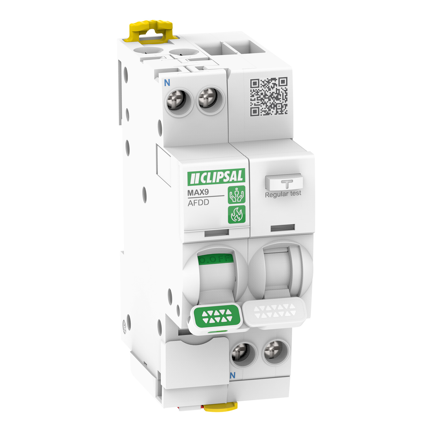 Clipsal MAX9 16 Amp Arc Fault Detection & RCD AFDD/RCBO C Curve 1 Pole + Neutral 30mA 6kA