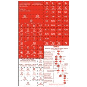 Clipsal MAX9 Circuit Identification Label for Non-RCD Protected Circuit