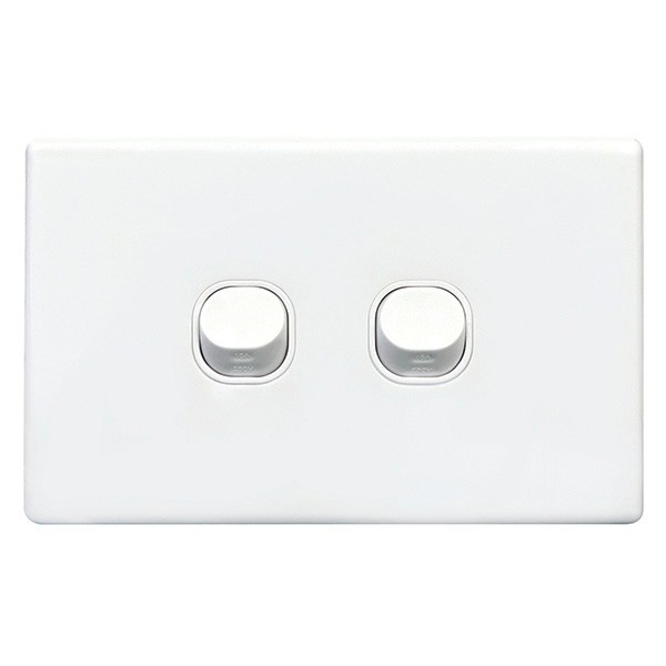 TradeSave Switch Horizontal, 16A, Two Way, 2 Gang - TSESW2