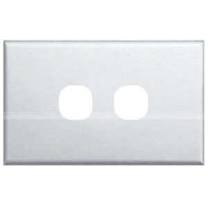 TradeSave Switch Cover Plate, 2 Gang, Stainless Steel - TSESW2/SC