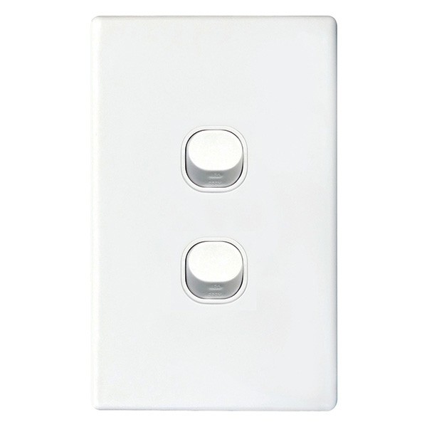 TradeSave Switch, 16A, Two Way, 2 Gang, Vertical - TSESW2/V