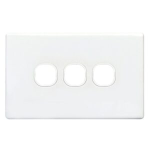 TradeSave Switch Plate Only, No Mechs, 3 Gang with Cover - TSESW3/P