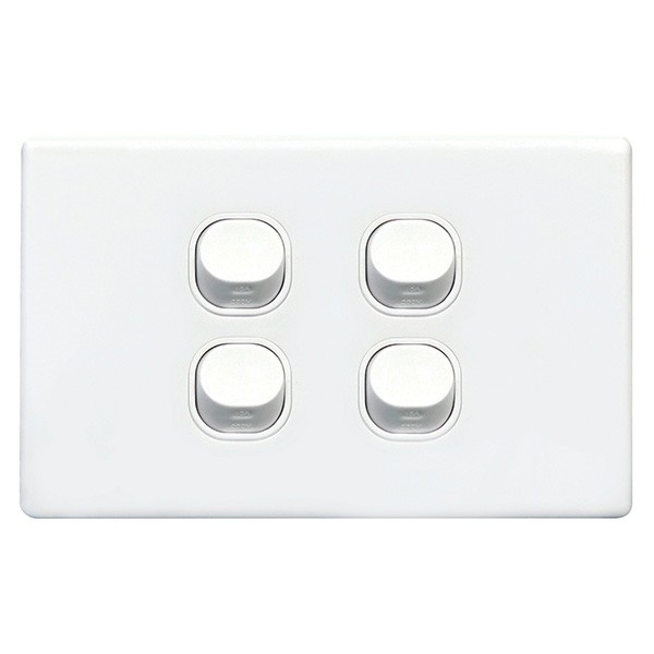 TradeSave Switch Horizontal, 16A, Two Way, 4 Gang - TSESW4