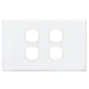 TradeSave Switch Plate Only, No Mechs, 4 Gang with Cover - TSESW4/P