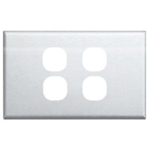 TradeSave Switch Cover Plate, 4 Gang, Stainless Steel - TSESW4/SC