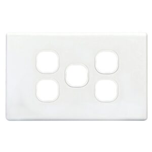 TradeSave Switch Plate Only, No Mechs, 5 Gang with Cover - TSESW5/P